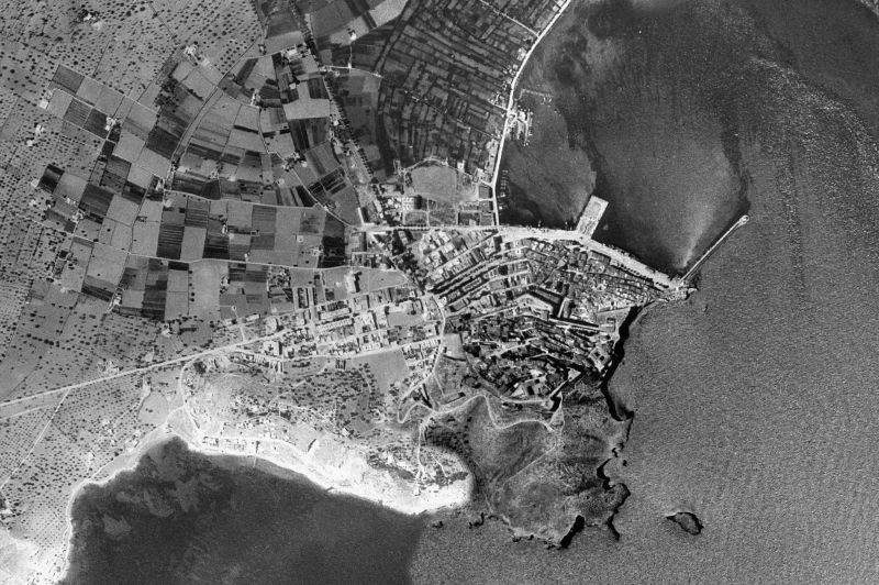 Ortofoto de 1956-1957 del núcleo de Eivissa