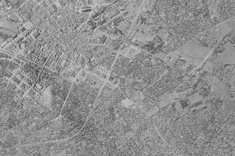 Ortofoto de 1956-1957 del núcleo de Inca
