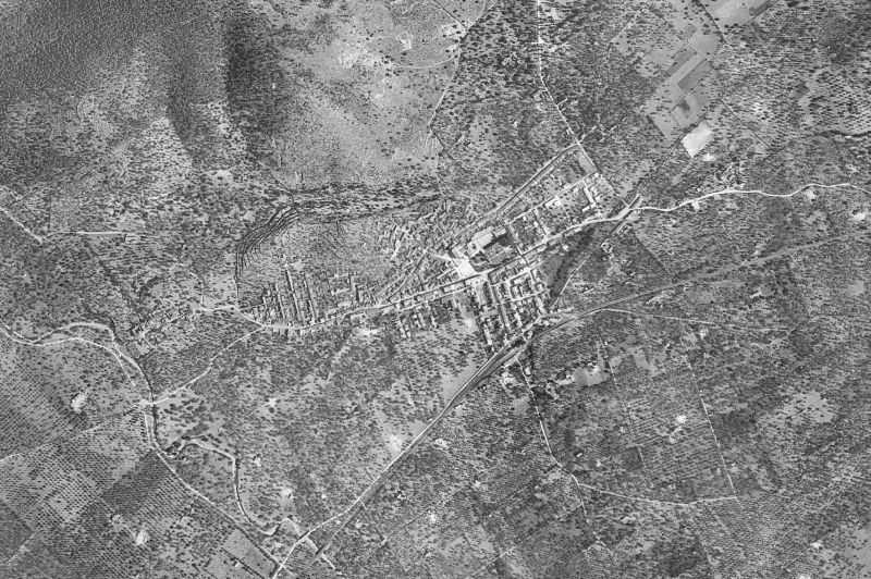 Ortofoto de 1956-1957 del núcleo de Lloseta