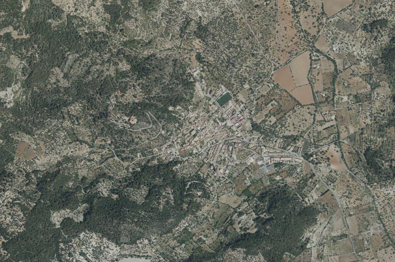 Ortofoto actual del núcleo de Mancor de la Vall