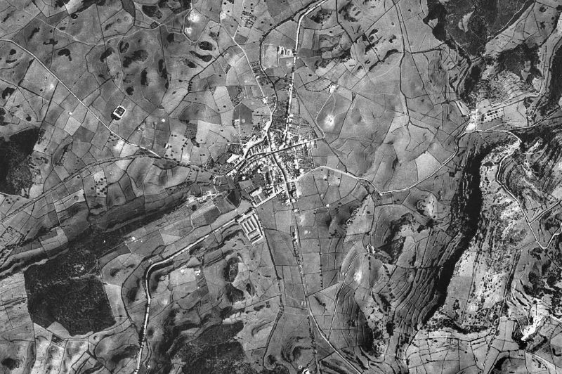 Ortofoto de 1956-1957 del núcleo de Es Mercadal