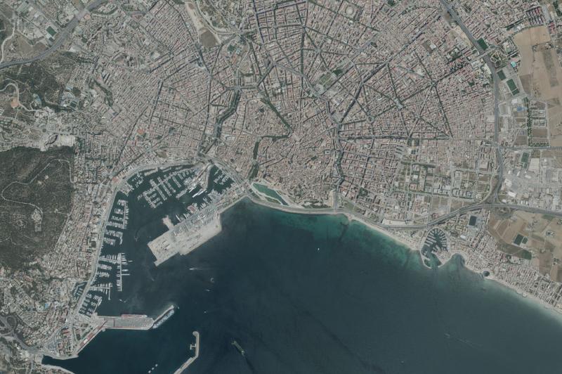 Ortofoto actual del núcleo de Palma