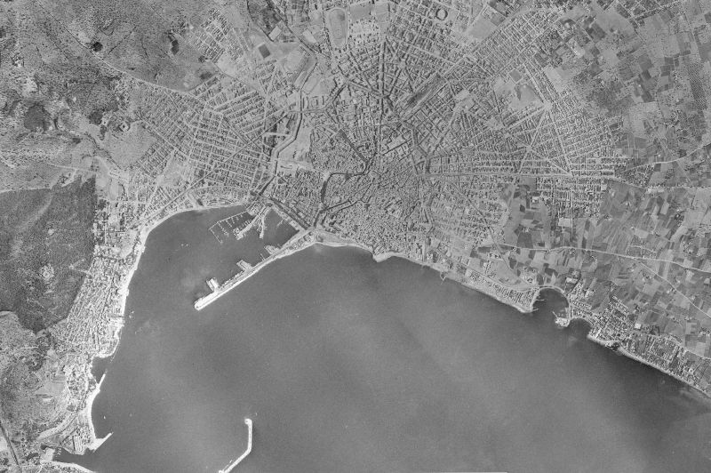 Ortofoto de 1956-1957 del núcleo de Palma