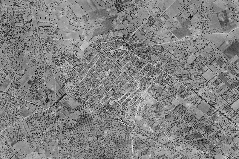 Ortofoto de 1956-1957 del núcleo de Porreres
