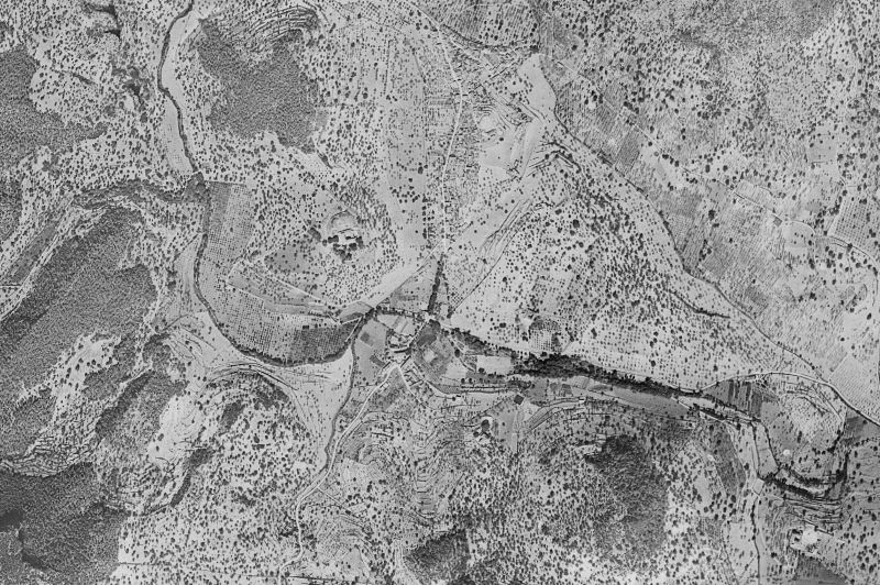 Ortofoto de 1956-1957 del núcleo de Puigpunyent