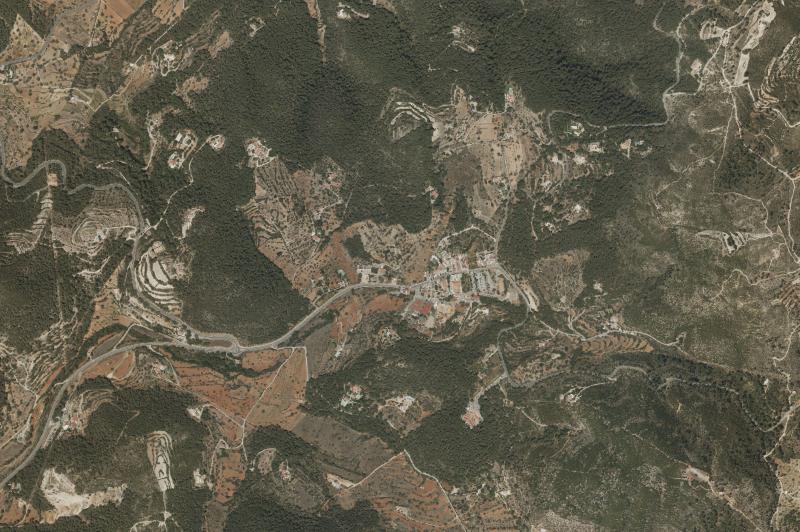 Ortofoto actual del núcleo de Sant Joan de Labritja