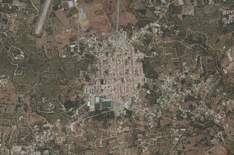 Ortofoto actual del núcleo de Sant Lluís