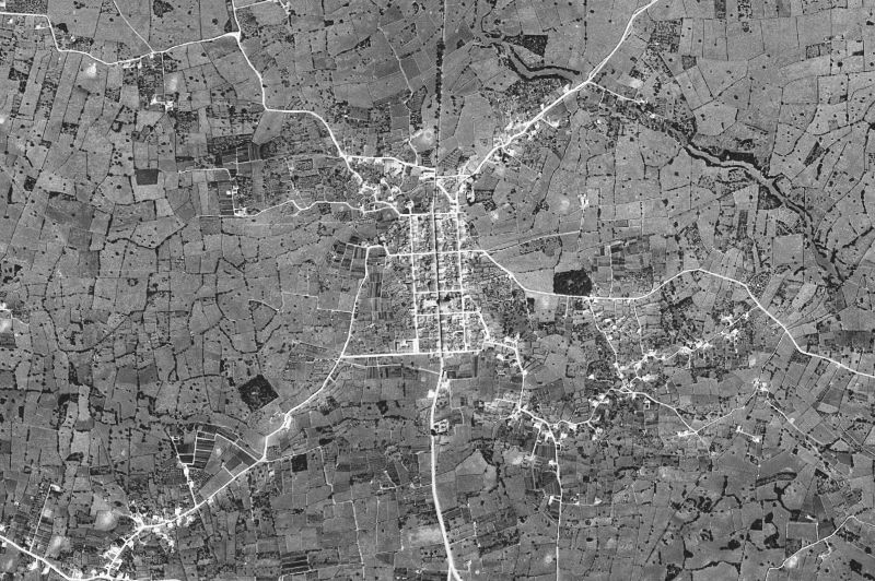 Ortofoto de 1956-1957 del núcleo de Sant Lluís