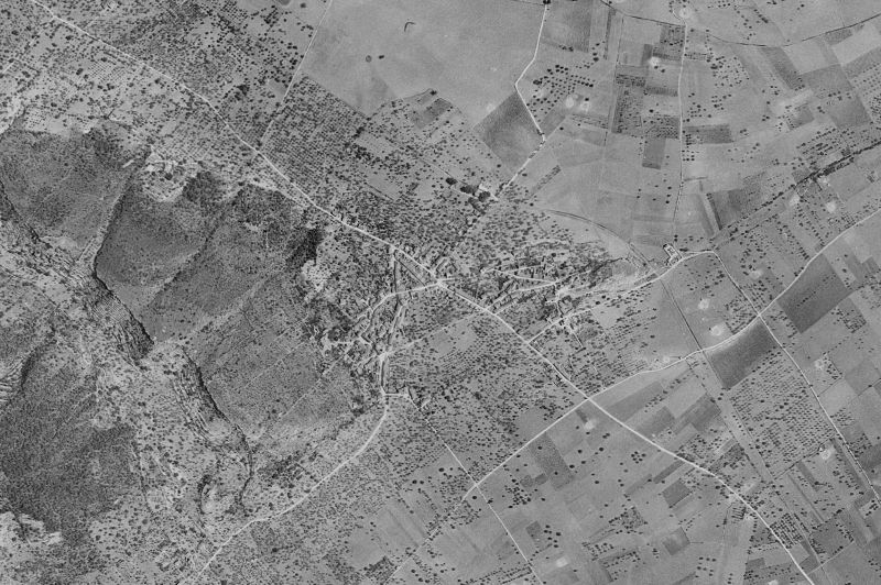 Ortofoto de 1956-1957 del núcleo de Santa Eugènia