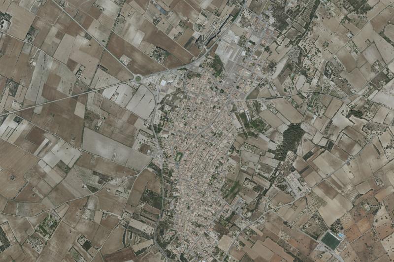 Ortofoto actual del núcleo de Santa Margalida