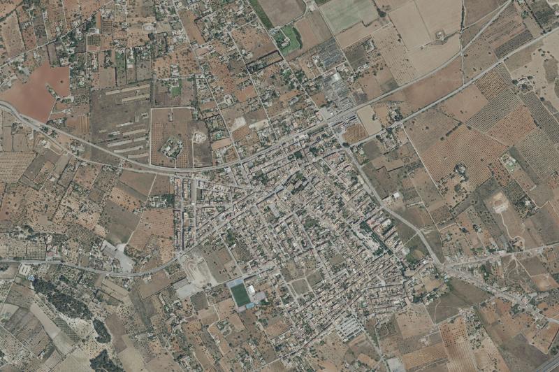 Ortofoto actual del núcleo de Santa María del Camí
