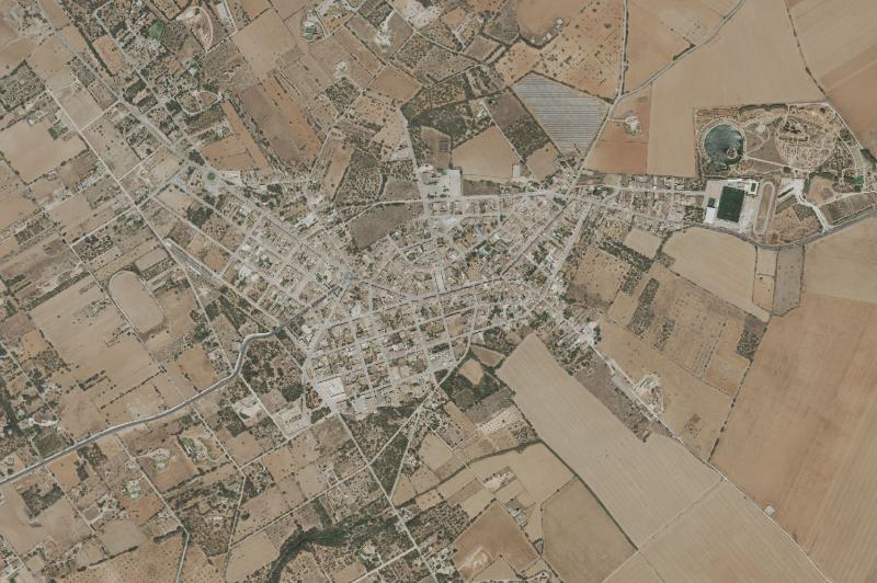 Ortofoto actual del núcleo de Ses Salines