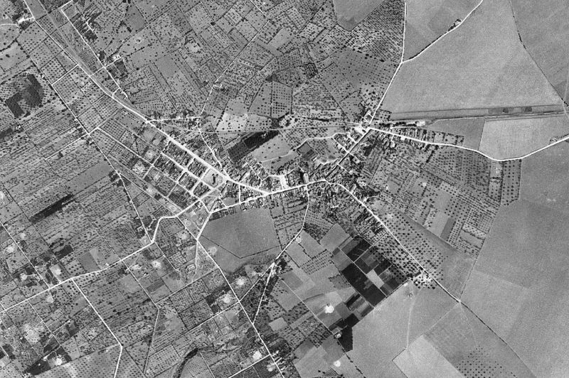 Ortofoto de 1956-1957 del núcleo de Ses Salines