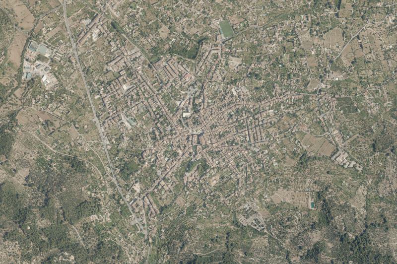 Ortofoto actual del núcleo de Sóller
