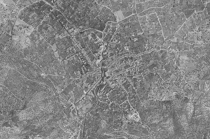 Ortofoto de 1956-1957 del núcleo de Sóller