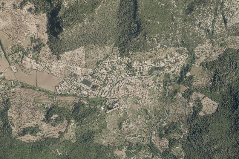 Ortofoto actual del núcleo de Valldemossa