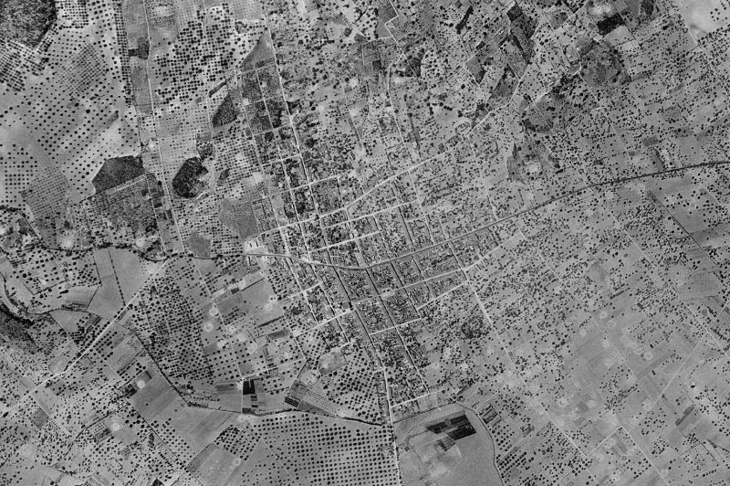 Ortofoto de 1956-1957 del núcleo de Vilafranca de Bonany