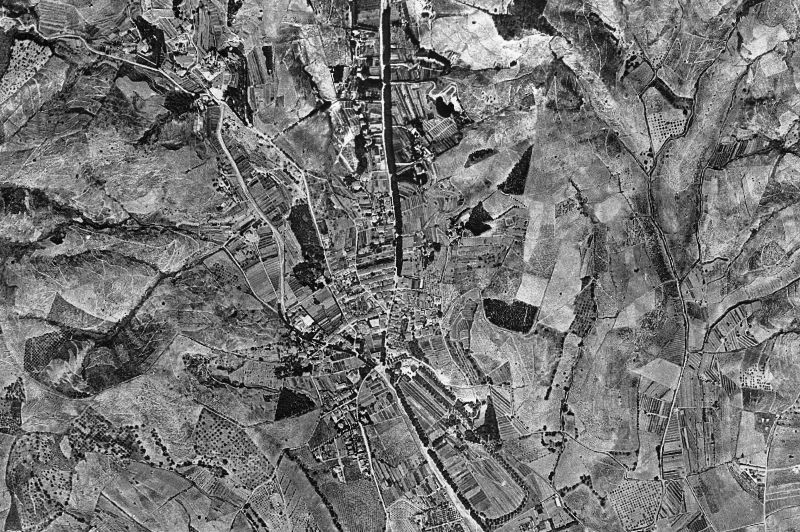 Ortofoto de 1956-1957 del núcleo de Alella