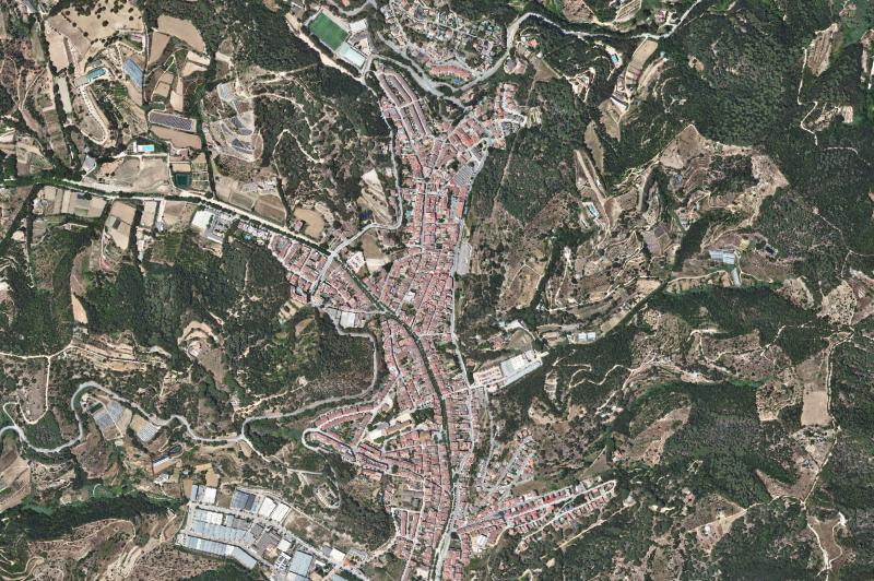 Ortofoto actual del núcleo de Arenys de Munt