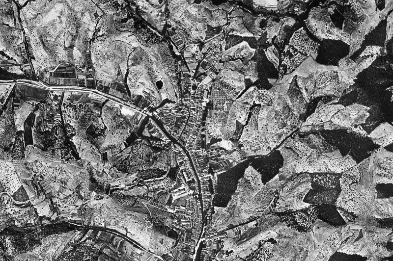 Ortofoto de 1956-1957 del núcleo de Arenys de Munt