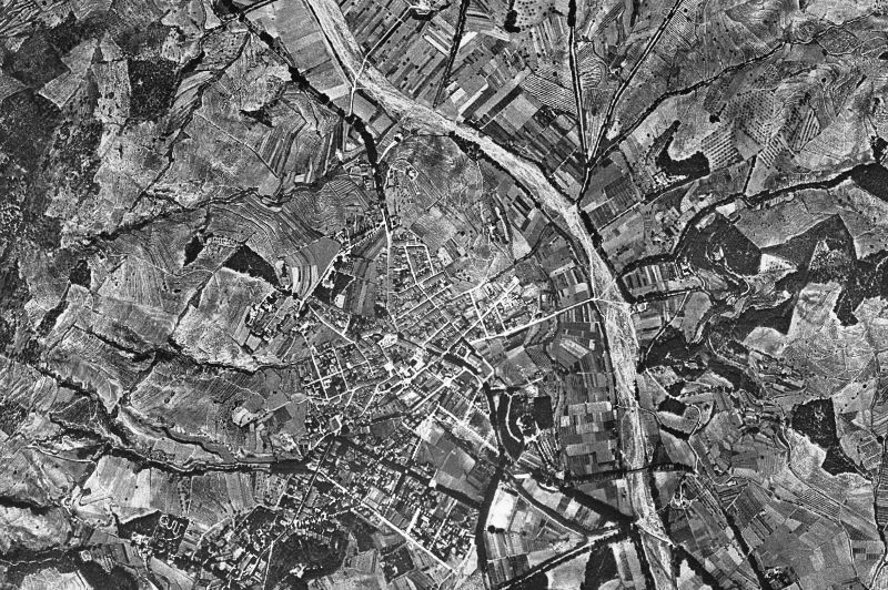 Ortofoto de 1956-1957 del núcleo de Argentona
