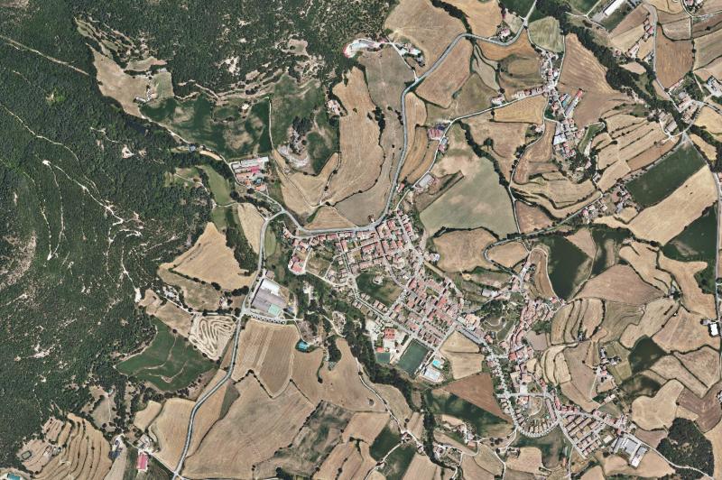 Ortofoto actual del núcleo de Avià