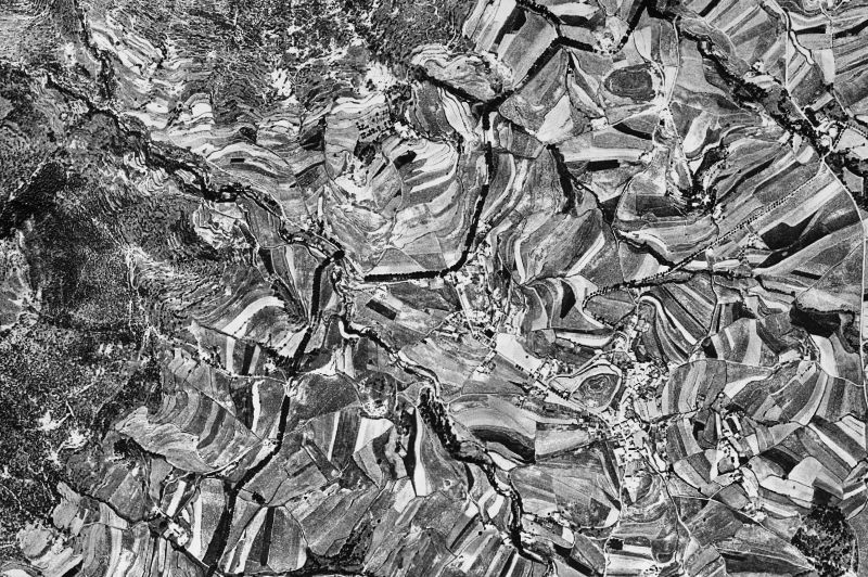 Ortofoto de 1956-1957 del núcleo de Avià