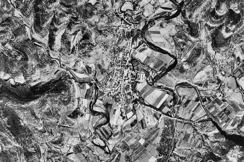 Ortofoto de 1956-1957 del núcleo de Avinyó