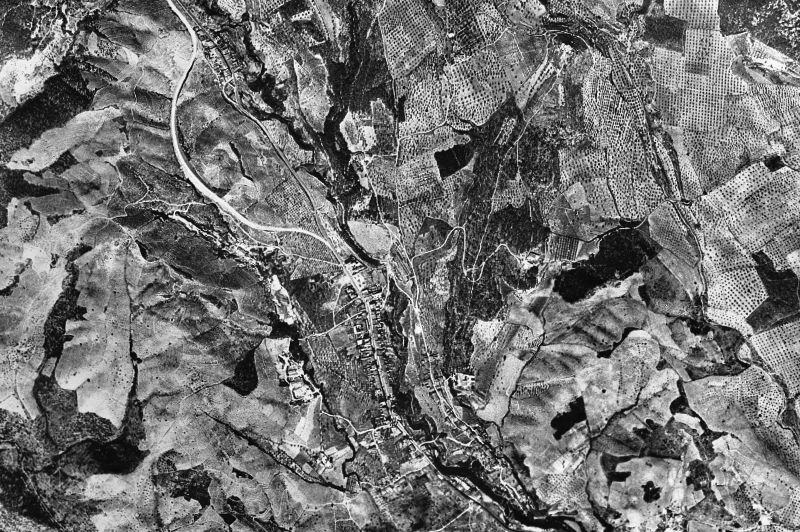 Ortofoto de 1956-1957 del núcleo de El Bruc