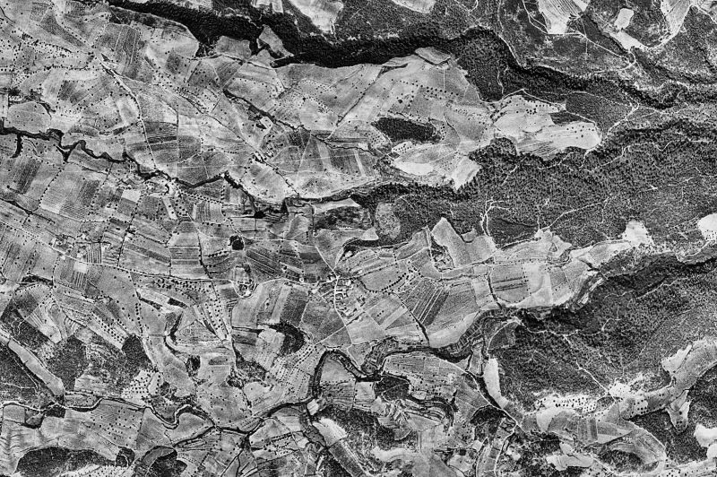 Ortofoto de 1956-1957 del núcleo de Cabrera d'Anoia