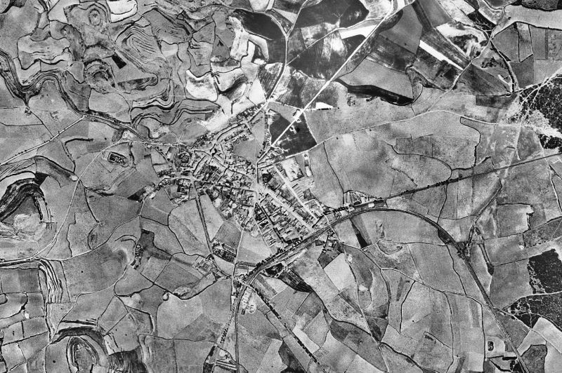 Ortofoto de 1956-1957 del núcleo de Calaf