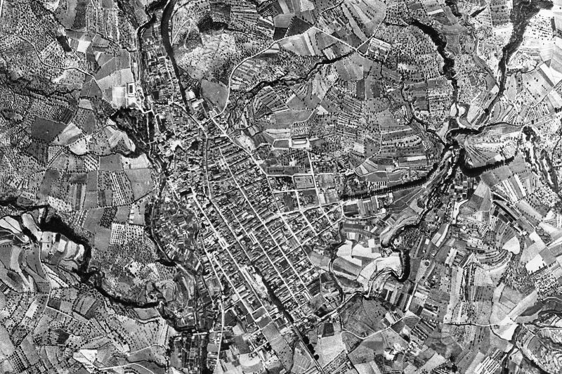 Ortofoto de 1956-1957 del núcleo de Caldes de Montbui