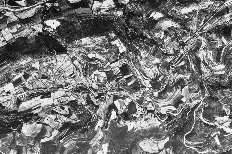 Ortofoto de 1956-1957 del núcleo de Calders