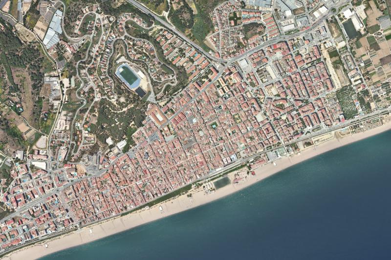 Ortofoto actual del núcleo de Calella