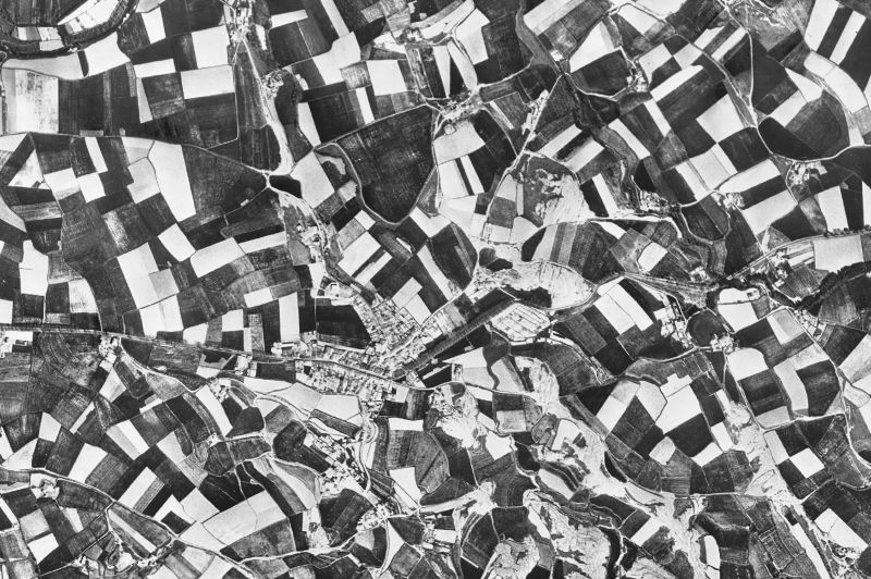 Ortofoto de 1956-1957 del núcleo de Calldetenes