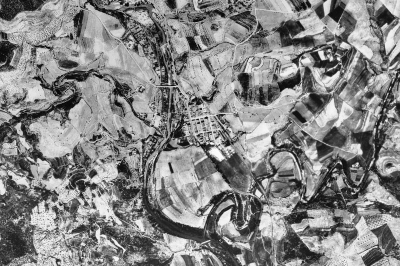 Ortofoto de 1956-1957 del núcleo de Callús