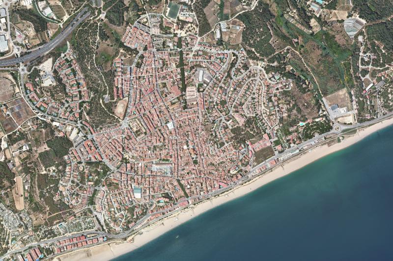 Ortofoto actual del núcleo de Canet de Mar
