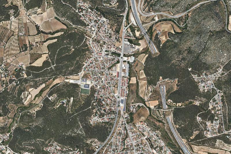 Ortofoto actual del núcleo de Canyelles