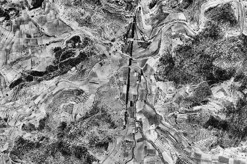 Ortofoto de 1956-1957 del núcleo de Canyelles