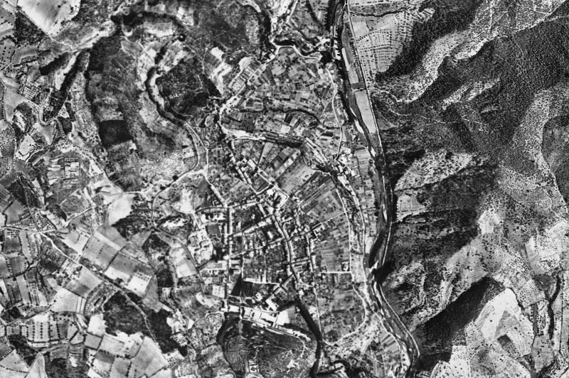 Ortofoto de 1956-1957 del núcleo de Capellades
