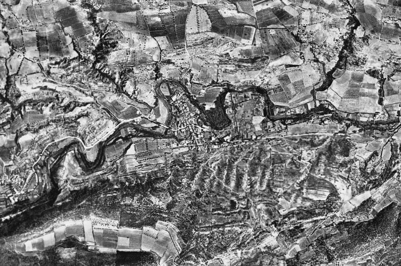 Ortofoto de 1956-1957 del núcleo de Carme