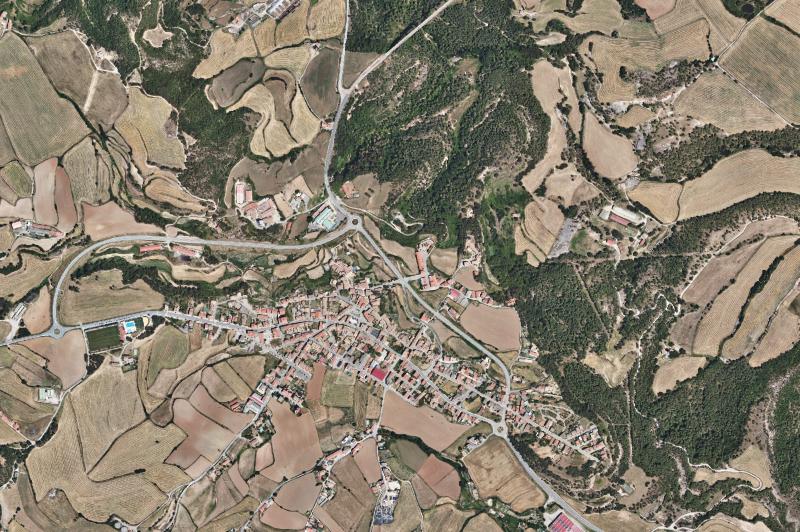 Ortofoto actual del núcleo de Casserres