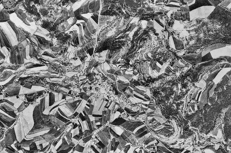 Ortofoto de 1956-1957 del núcleo de Casserres