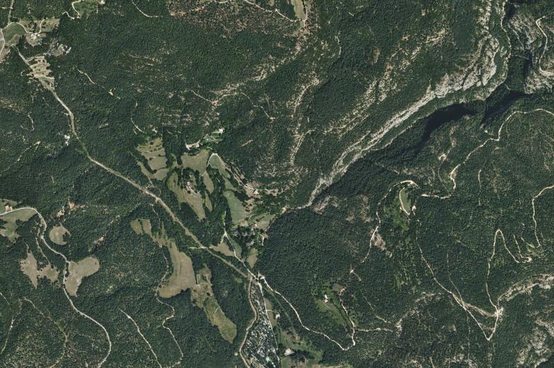 Ortofoto actual del núcleo de Castellar del Riu