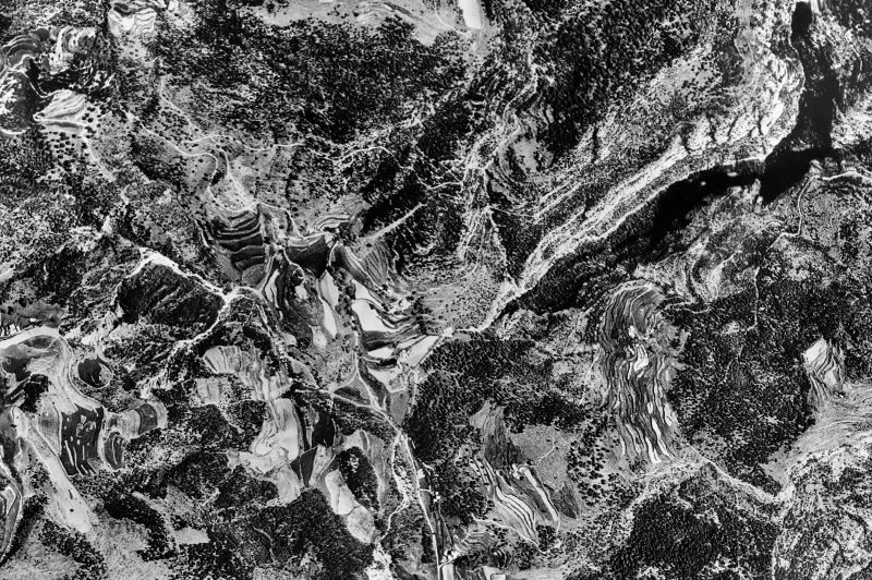 Ortofoto de 1956-1957 del núcleo de Castellar del Riu