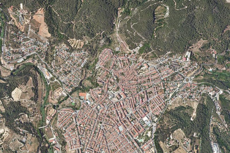 Ortofoto actual del núcleo de Castellar del Vallès