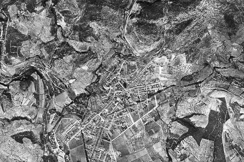 Ortofoto de 1956-1957 del núcleo de Castellar del Vallès