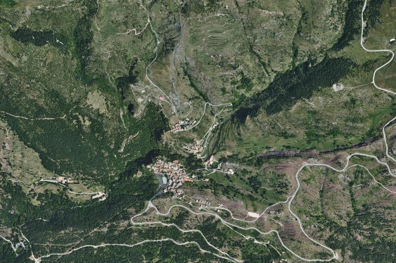 Ortofoto actual del núcleo de Castellar de n'Hug