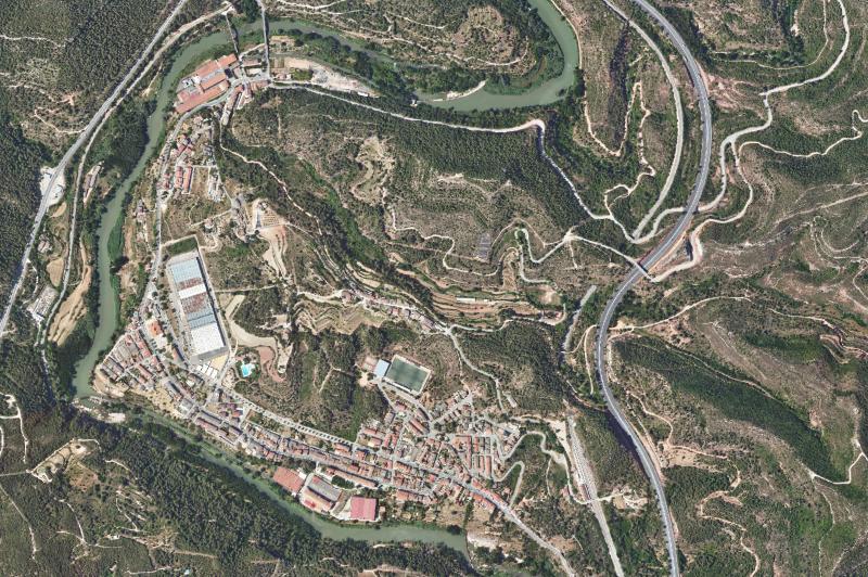 Ortofoto actual del núcleo de Castellbell i el Vilar