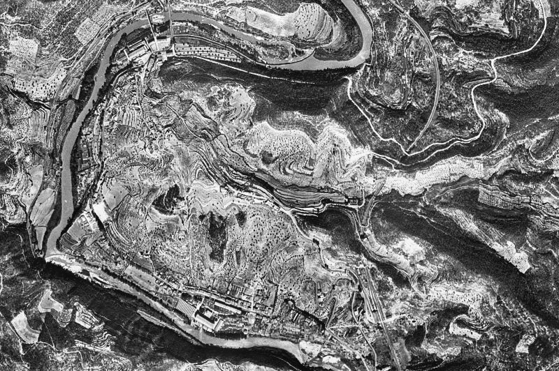 Ortofoto de 1956-1957 del núcleo de Castellbell i el Vilar